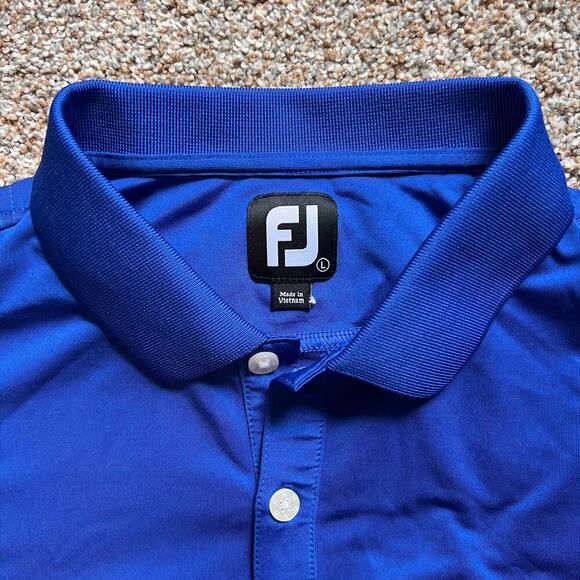 FootJoy Color Theory LIsle Knit Collar Men's Polo.  Size Large - Picture 3 of 7
